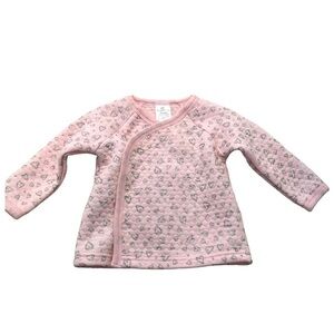 Little Beginnings Quilted Wrap Top Pink Hearts